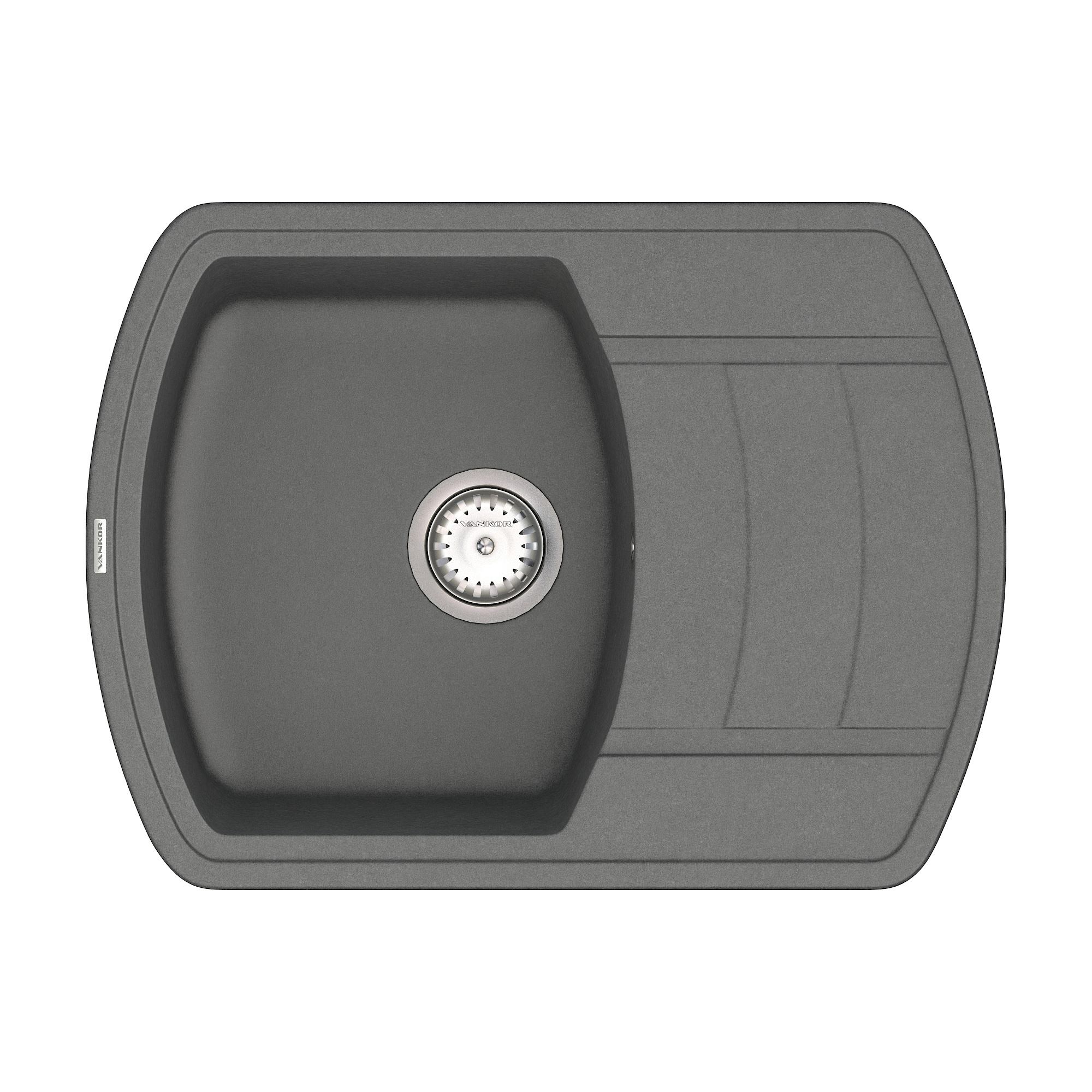 

Мойка Кухонная Vankor Norton Nmp 02.67 Gray + Сифон Vankor