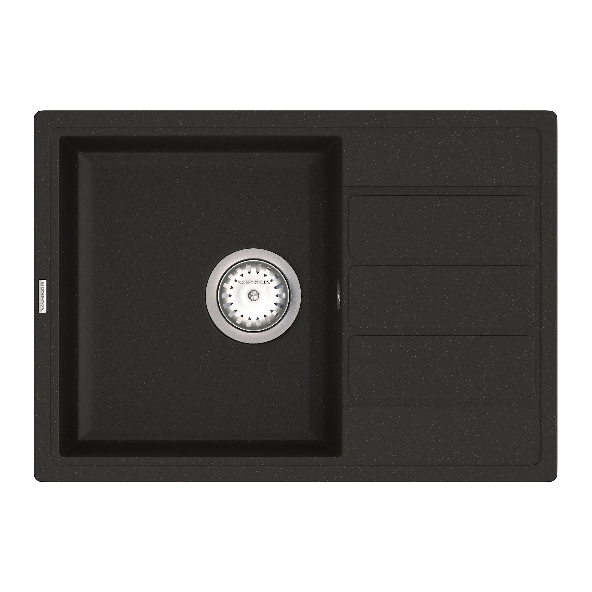 

Мойка Кухонная Vankor Easy Emp 02.62 Black + Сифон Vankor