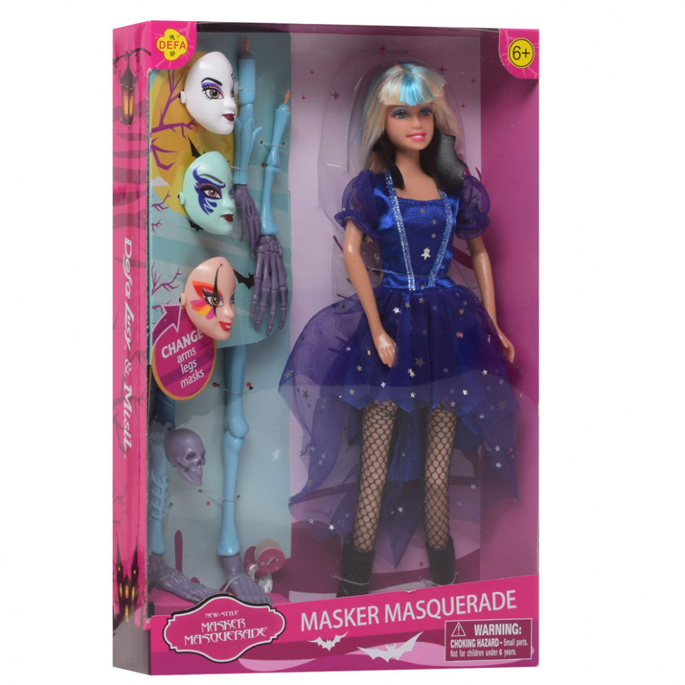 

Кукла, игровой набор "Вечеринка Маскарад" DEFA 8397-BF (Голубой )