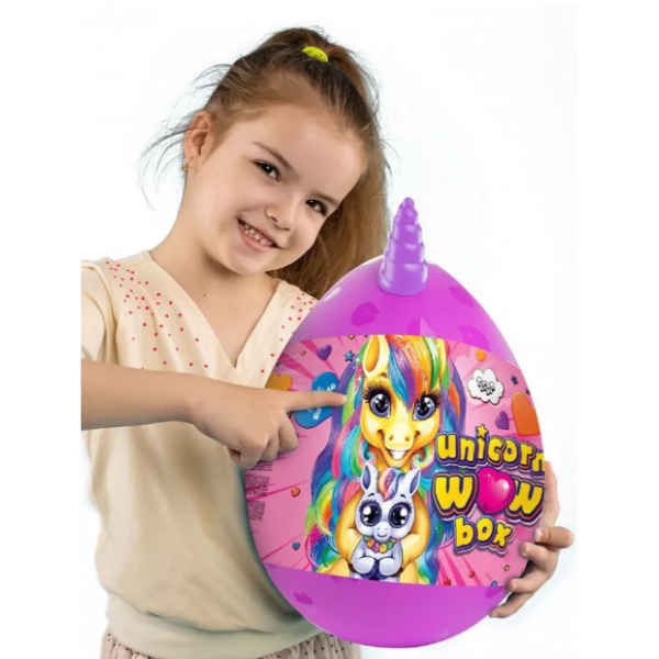

Яйцо-сюрприз Danko Toys Набор креативного творчества "Unicorn WOW Box" укр. UWB-01-01U