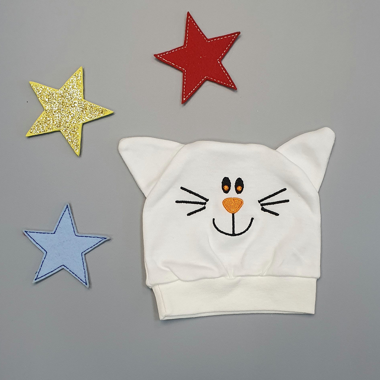 

Шапочка "Котик" Buude Kids 33-36 см Молочная 18597