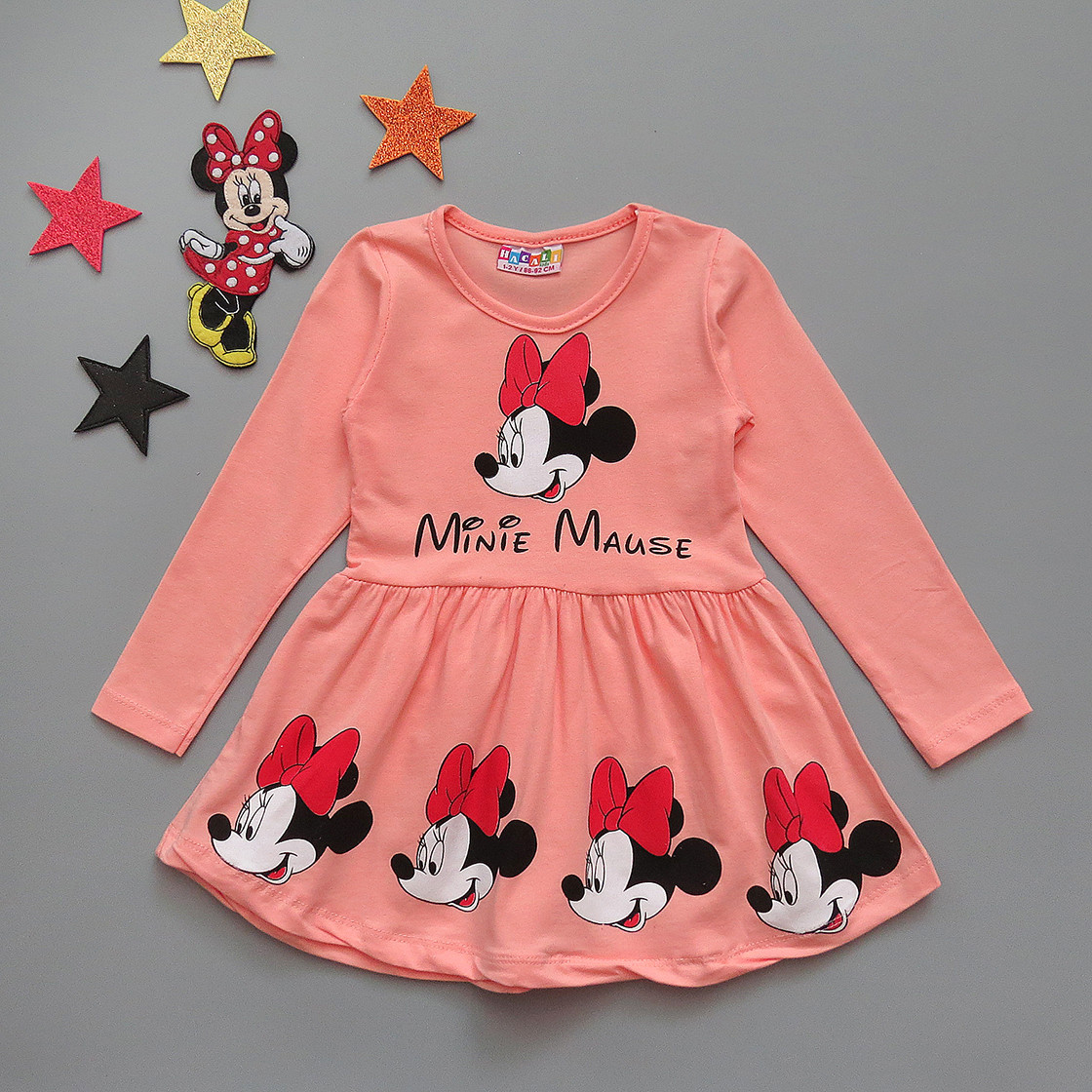 

Платье Minnie Mouse Hacali kids для девочки 86-92 см Персиковое 17747
