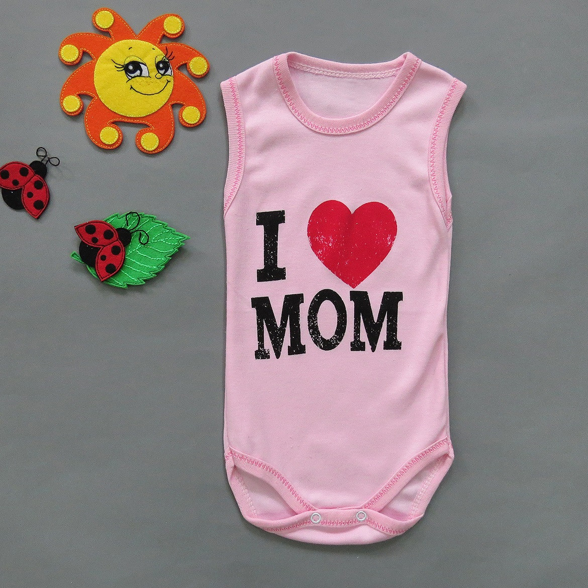 

Боди-майка I Love mom Destino для девочки 86 см Розовый 16251