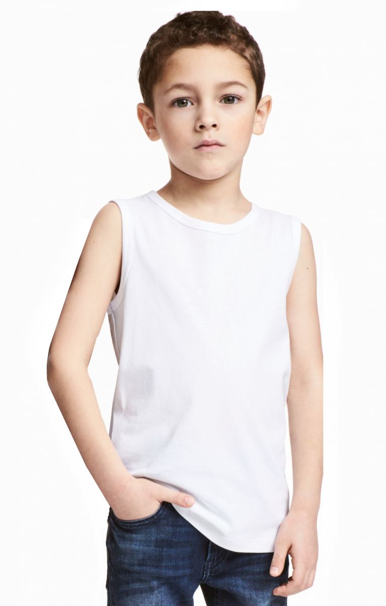 

Майка для мальчика H&M 0268450028 134-140 СМ Белый 63855
