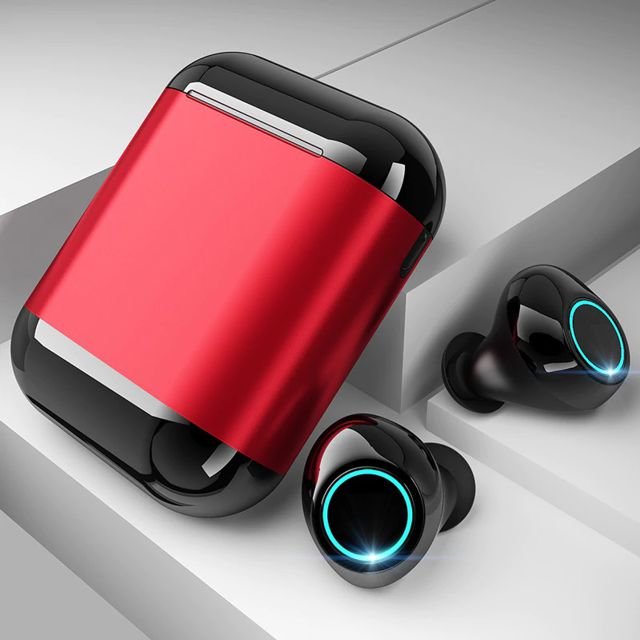 

Бездротові bluetooth навушники Tomkas S7-TWS червоний бокс