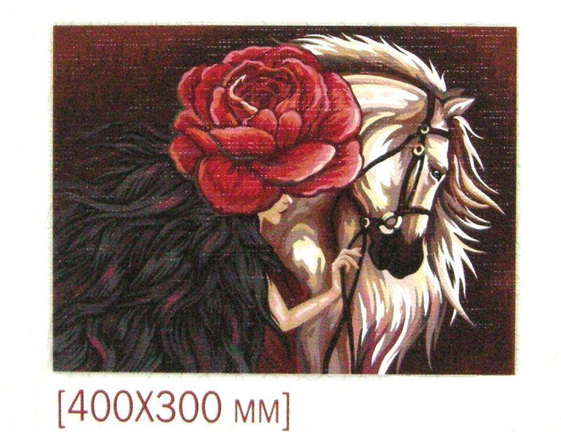 

Картина по номерам Белая лошадь 30х40 см Danko Toys KpN-03-05
