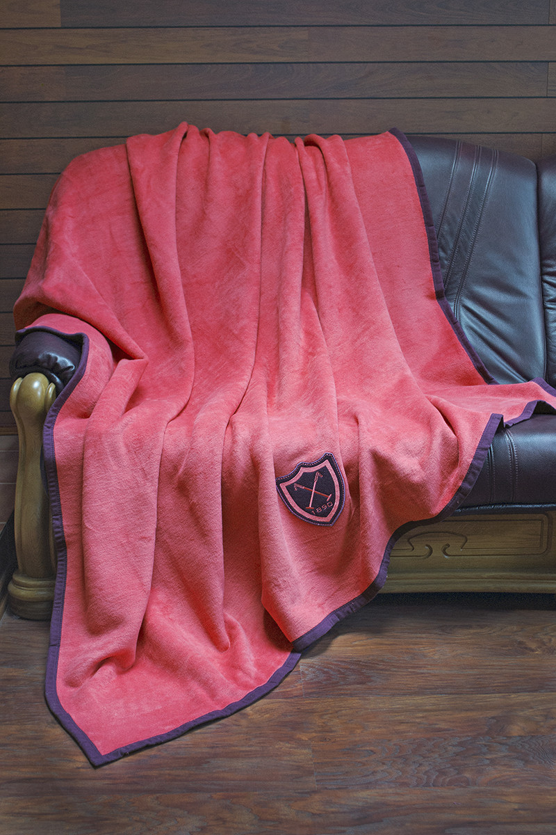 

Плед хлопковый U.S.Polo Assn - Lansing розовый 200*220