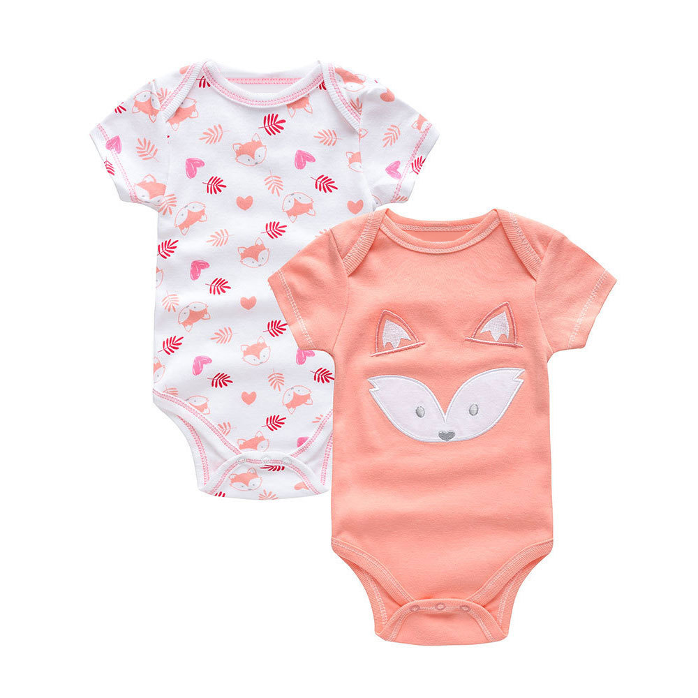 

Боди для девочки Лисичка (2шт.) Berni Kids (74 / 9-12 мес) Персиковый