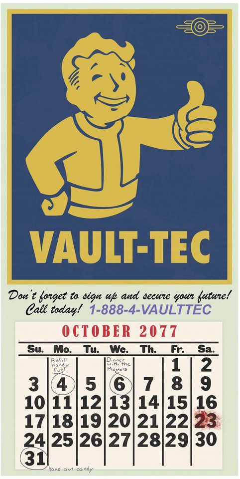 

Постер Gaya Fallout Poster - Vault-Tec Calendar 210 x 410 мм