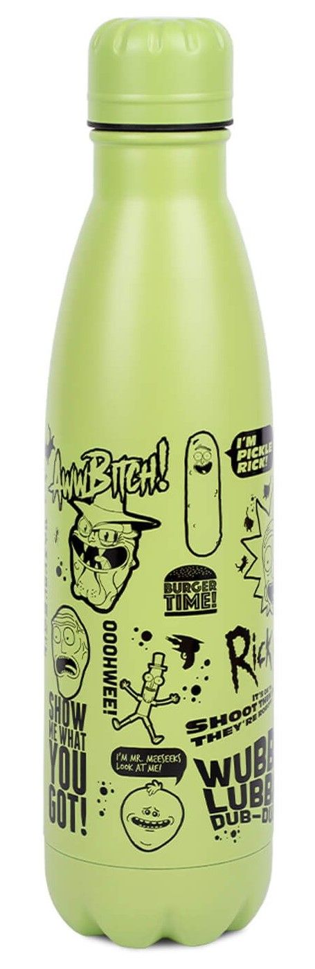 

Бутылка Pyramid International Rick and Morty - Quotes Metal Drinks Bottle 540 ml