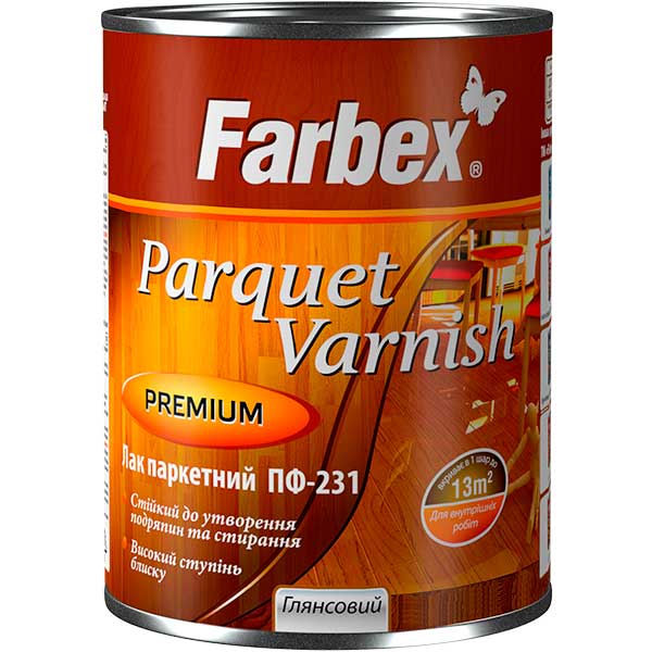 

Лак паркетний ПФ-231 Farbex - 2,5 л, глянцевий