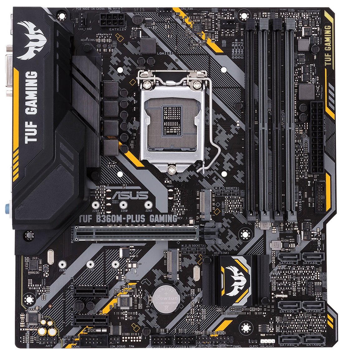 

Материнcкая плата ASUS TUF_B360M-PLUS_GAMING s1151 B360 4xDDR4 M.2 HDMI-DVI M.2 Socket 3 mATX