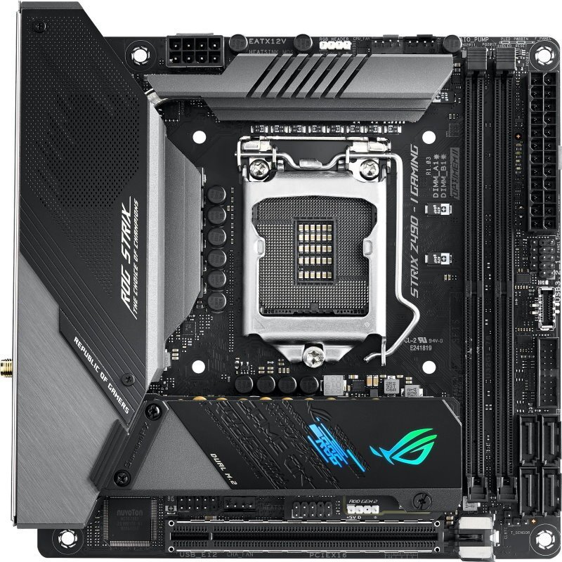 

Материнcкая плата ASUS STRIX_Z490-I_GAMING s1200 Z490 2xDDR4 M.2 HDMI-DP Wi-Fi!!!BT mITX