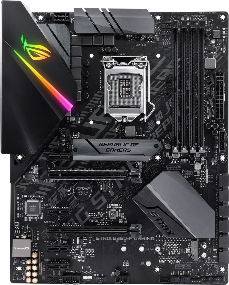 

Материнcкая плата ASUS STRIX_B360-F_GAMING s1151 B360 4xDDR4 M.2 HDMI-DVI-DP M.2 Socket 3 ATX
