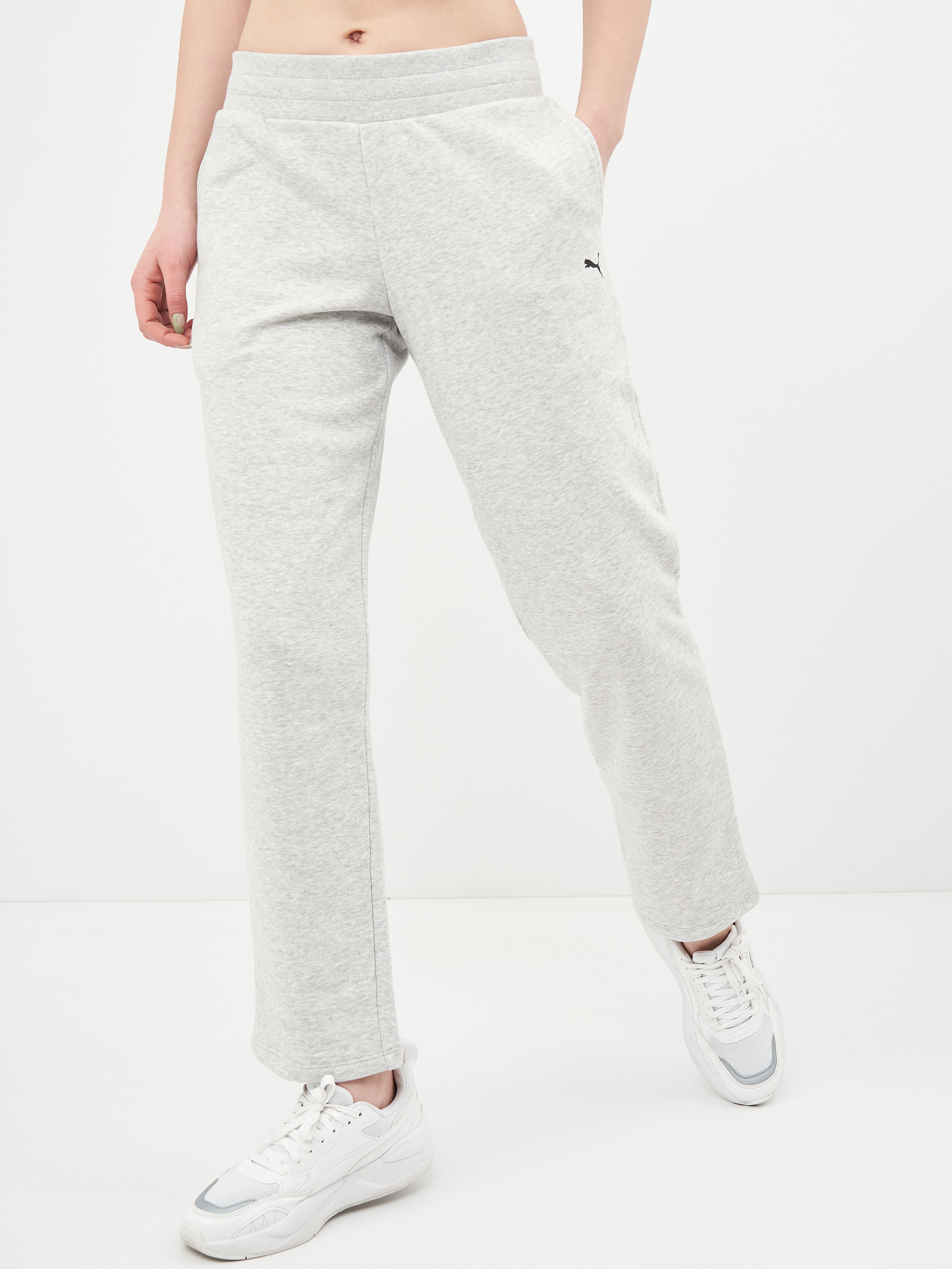 Акція на Спортивні штани жіночі Puma Ess Sweatpants 58684654 M Light Gray Heather-Cat від Rozetka