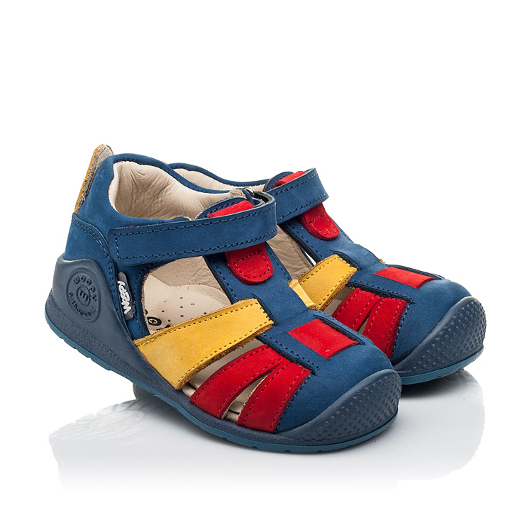 

Закрытые босоножки Woopy Fashion 25 синий, красный (8019)