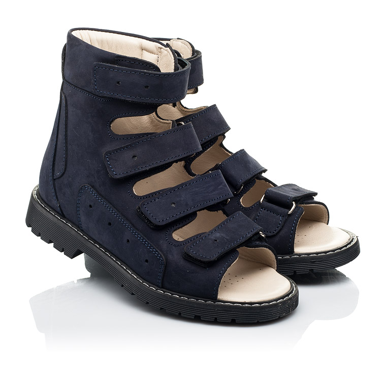 

Ортопедические босоножки (с высоким берцем) Woopy Orthopedic 32 темно-синий (8027)