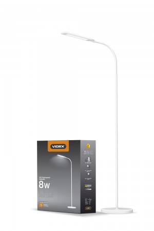

Торшер LED напольный белый VL-TF0702W 8W 3000-5500K 220V, 25048, Videx