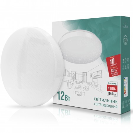 

Светильник настенно-потолочный LED 12W 4100K 220V, TLCL-12S, Звездное небо, 24984, Titanum