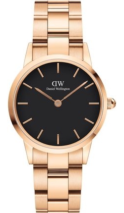 

Часы Daniel Wellington DW00100214 Iconic Link 28 Rose Gold Black