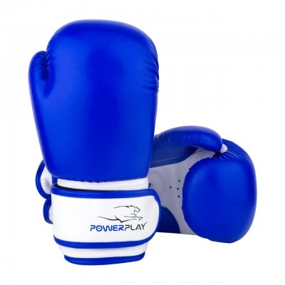 

Боксерські рукавиці PowerPlay 3004 JR 6 унцій Синьо-білі (SKL24-252428)