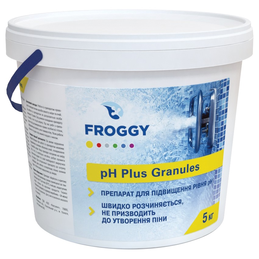 

Средство для повышения уровня pH Froggy pH Plus Granules 5 кг в гранулах