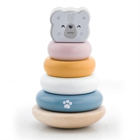 

Деревянная пирамидка неваляшка Viga Toys Белый мишка