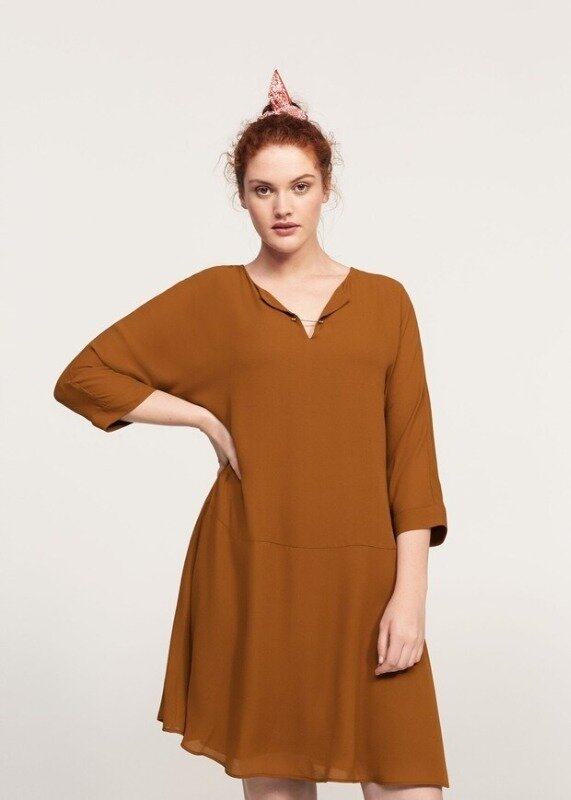 

Платье Mango Violeta 11033634 Plus Size 52р Коричневое