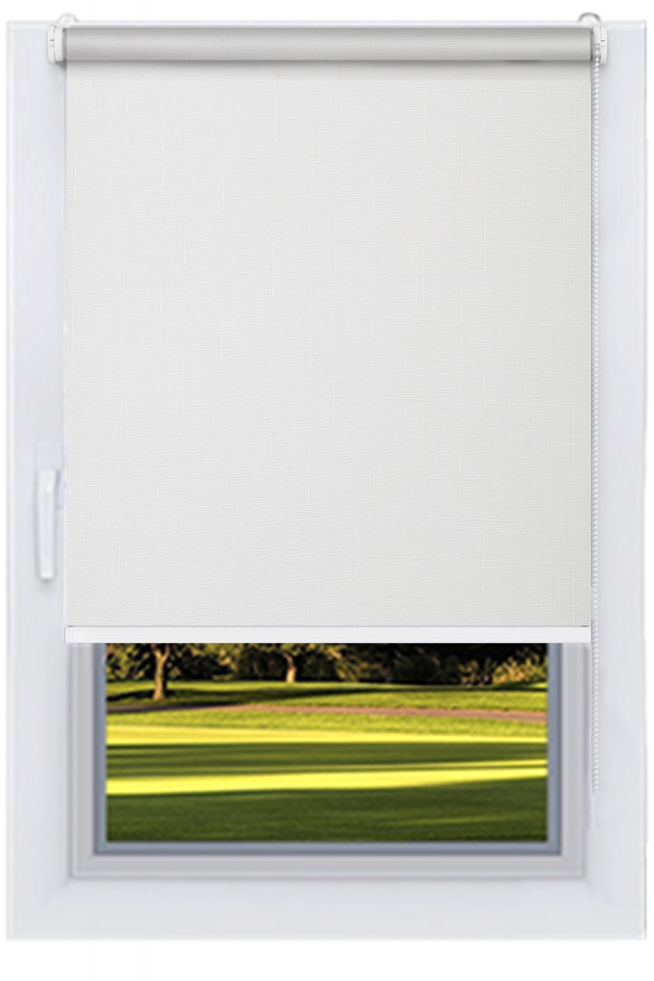 

Ролета тканевая DECOLUX 134x160 LEN Белый вал 25