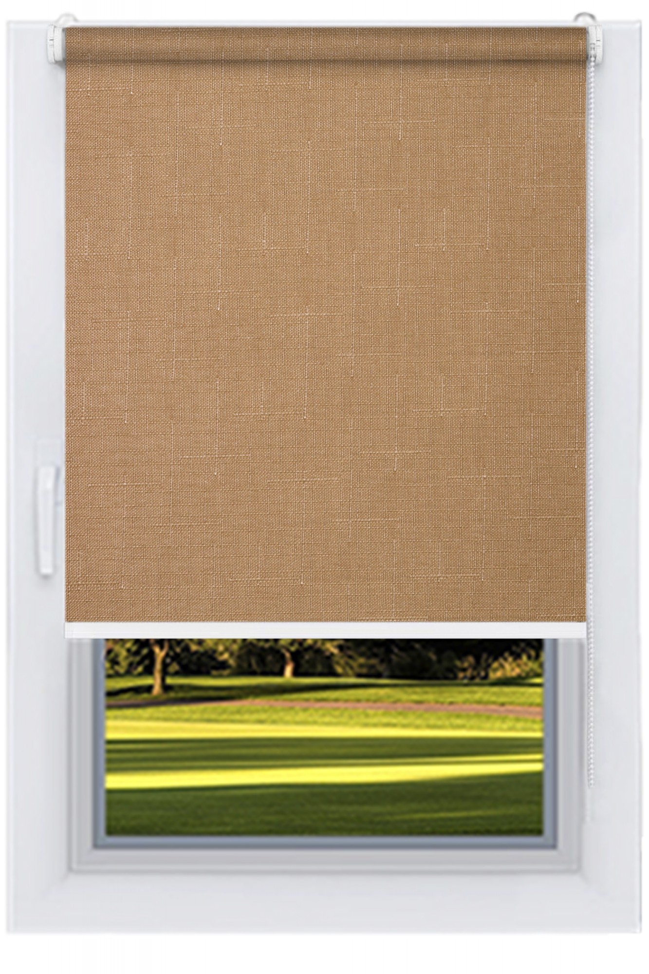 

Ролета тканевая DECOLUX 126x160 LEN Какао вал 25