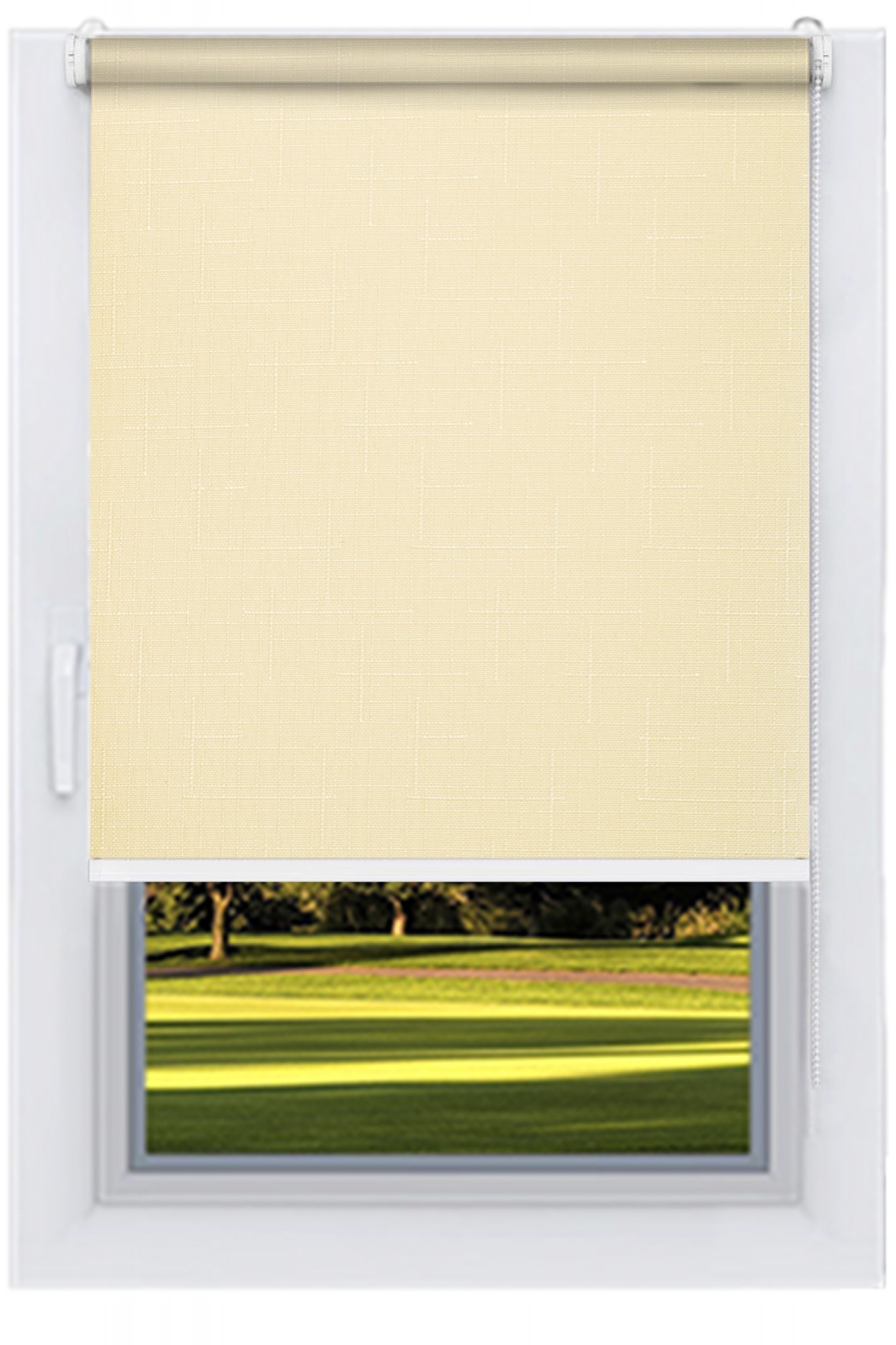 

Ролета тканевая DECOLUX 114x160 LEN Бежевый вал 25