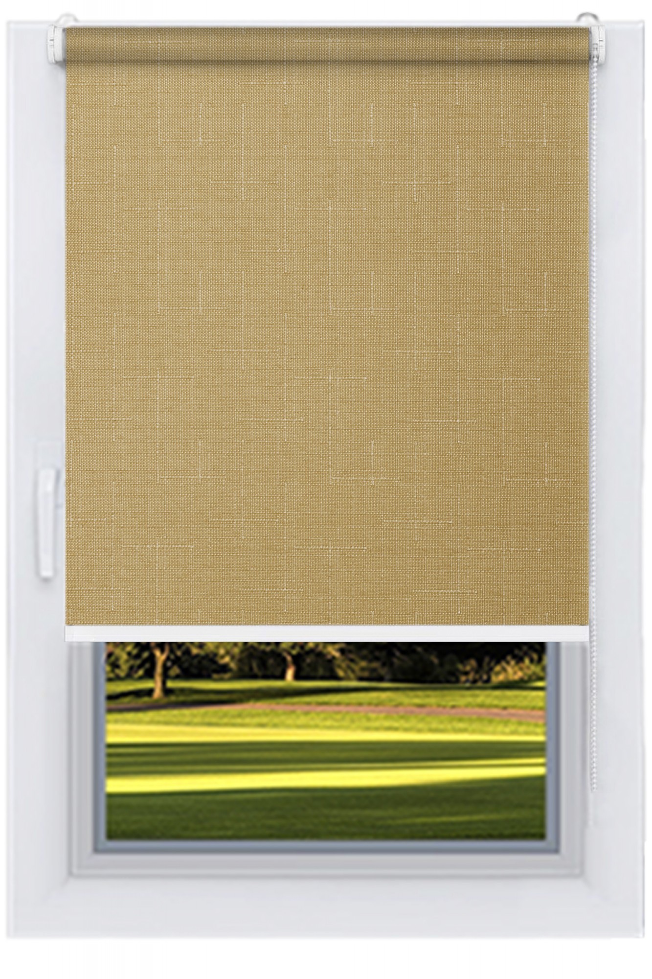 

Ролета тканевая DECOLUX 190х200 LEN Слоновая кость вал 25