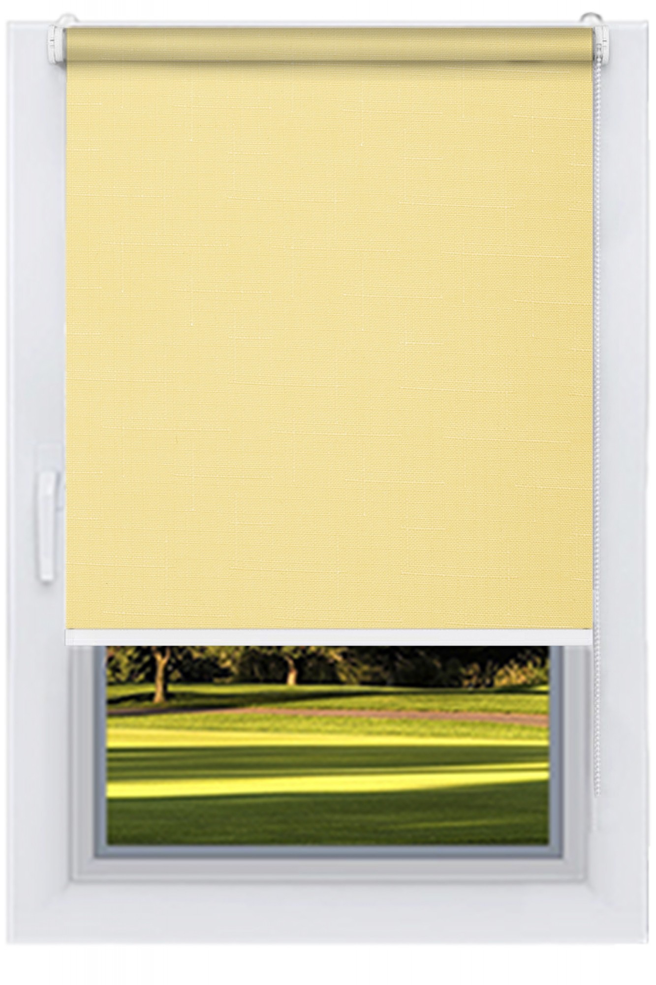 

Ролета тканевая DECOLUX 66х250 LEN Персик вал 25