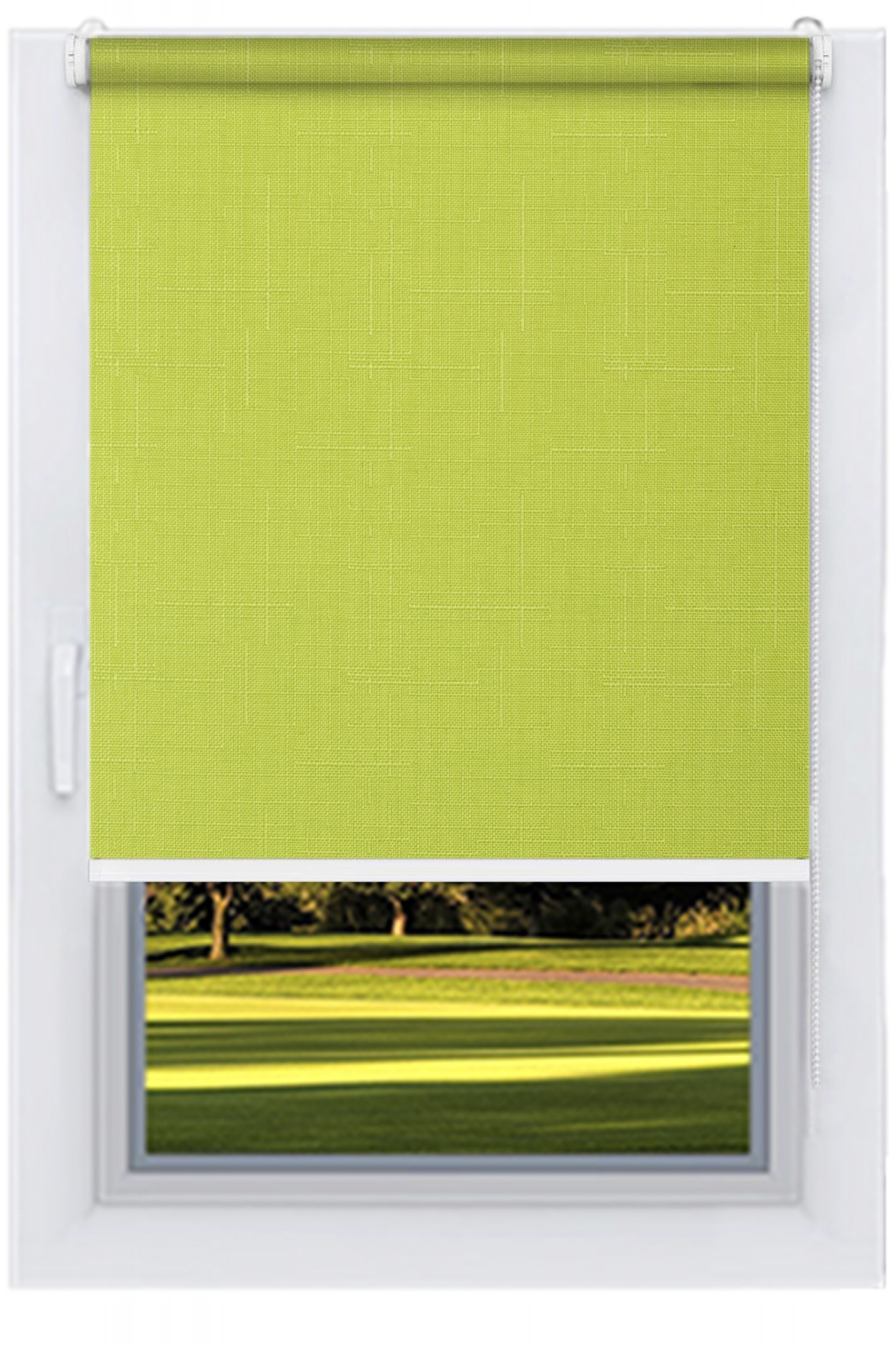 

Ролета тканевая DECOLUX 64х200 LEN Зеленый вал 32