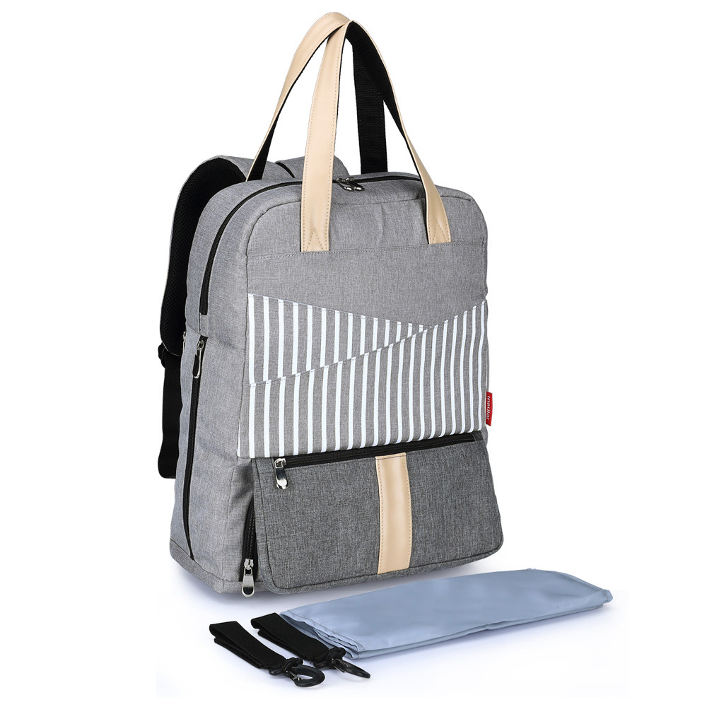 

Сумка-Рюкзак Для Мам Insular Stripe Серая, 19 л