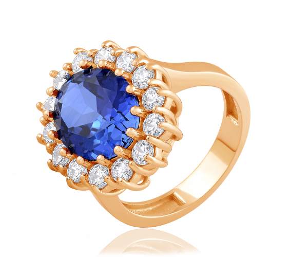 

Кольцо золотое с камнем SWAROVSKI Zirconia, КД4200SWКСПФ, 18.5 размер