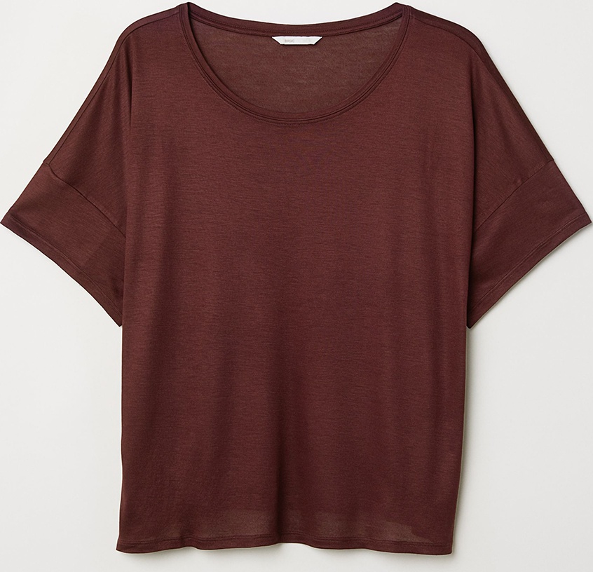 

Футболка H&M 0635789  Бордовая, Футболка H&M 0635789 XS Бордовая