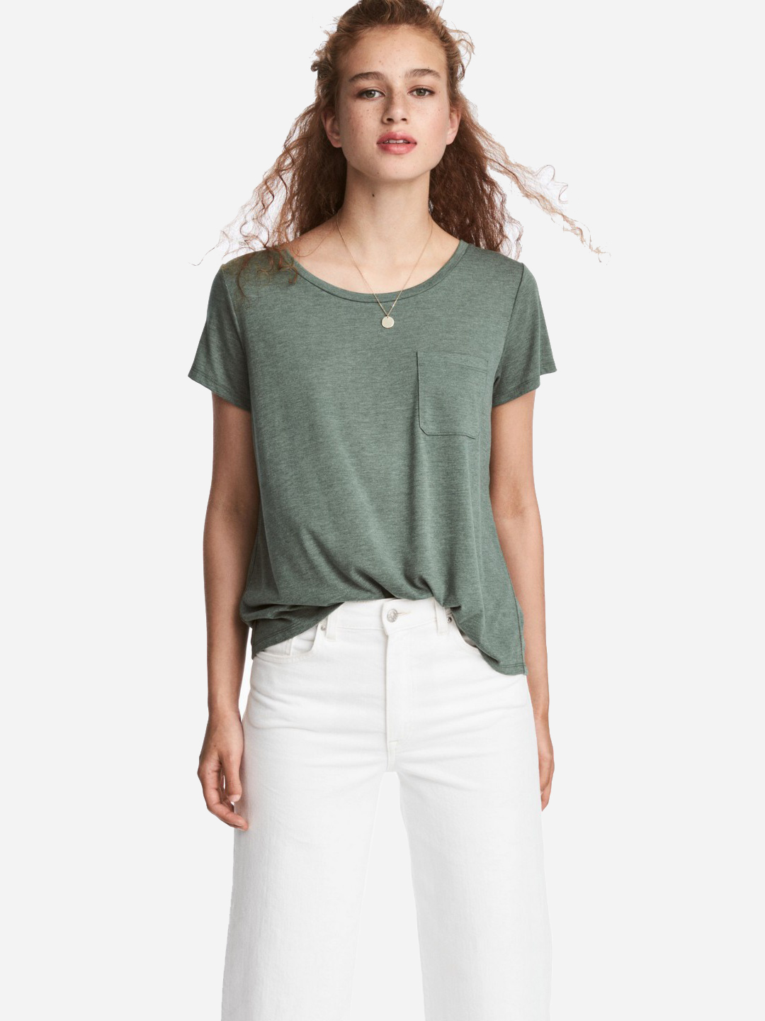 

Футболка H&M 0547980 L Зеленая