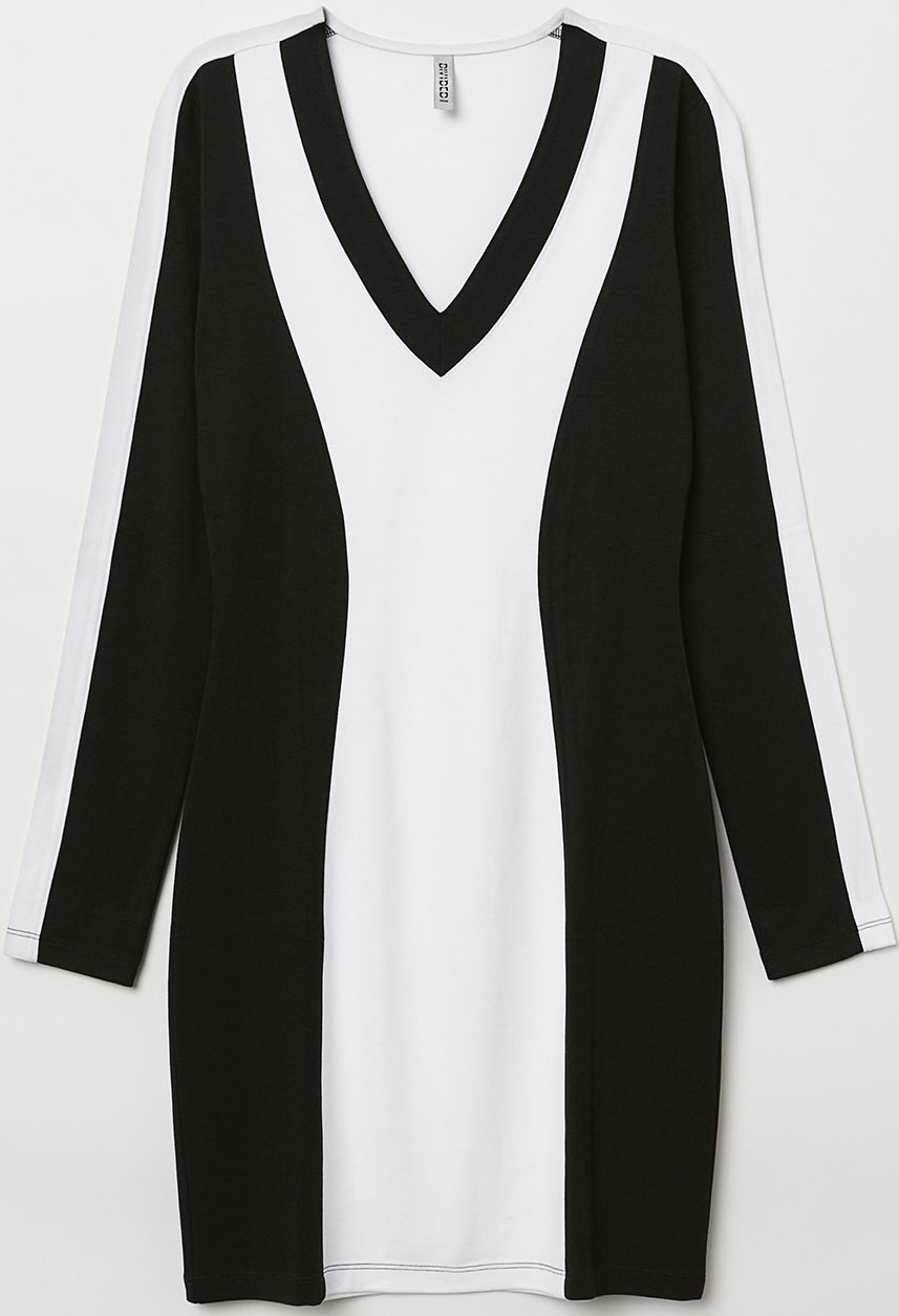 

Платье H&M 0644762 M Черное с белым