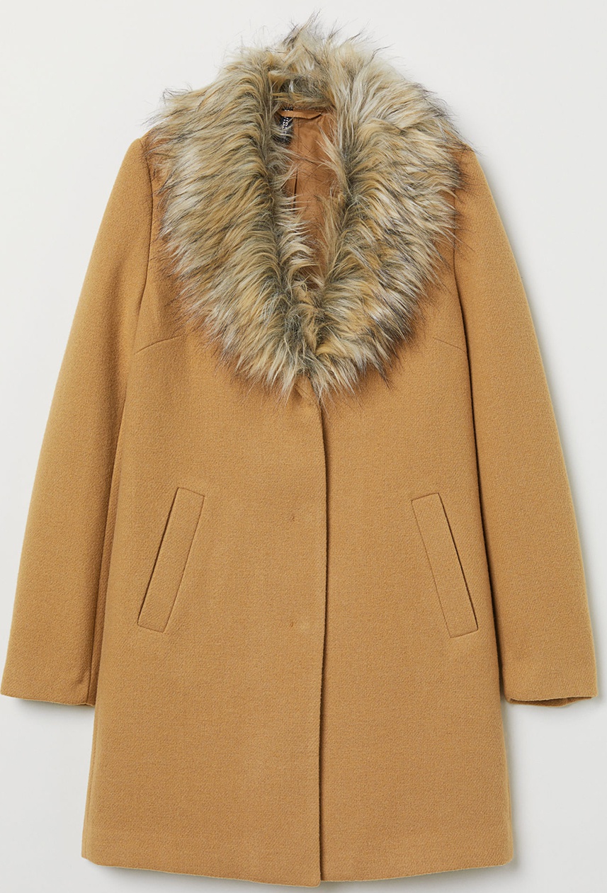 

Пальто H&M 0662644_01 46 Бежевое