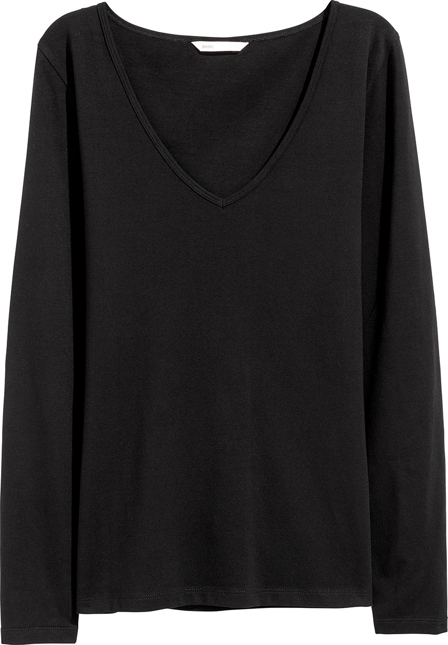

Лонгслив H&M 0544116_01 M Черный