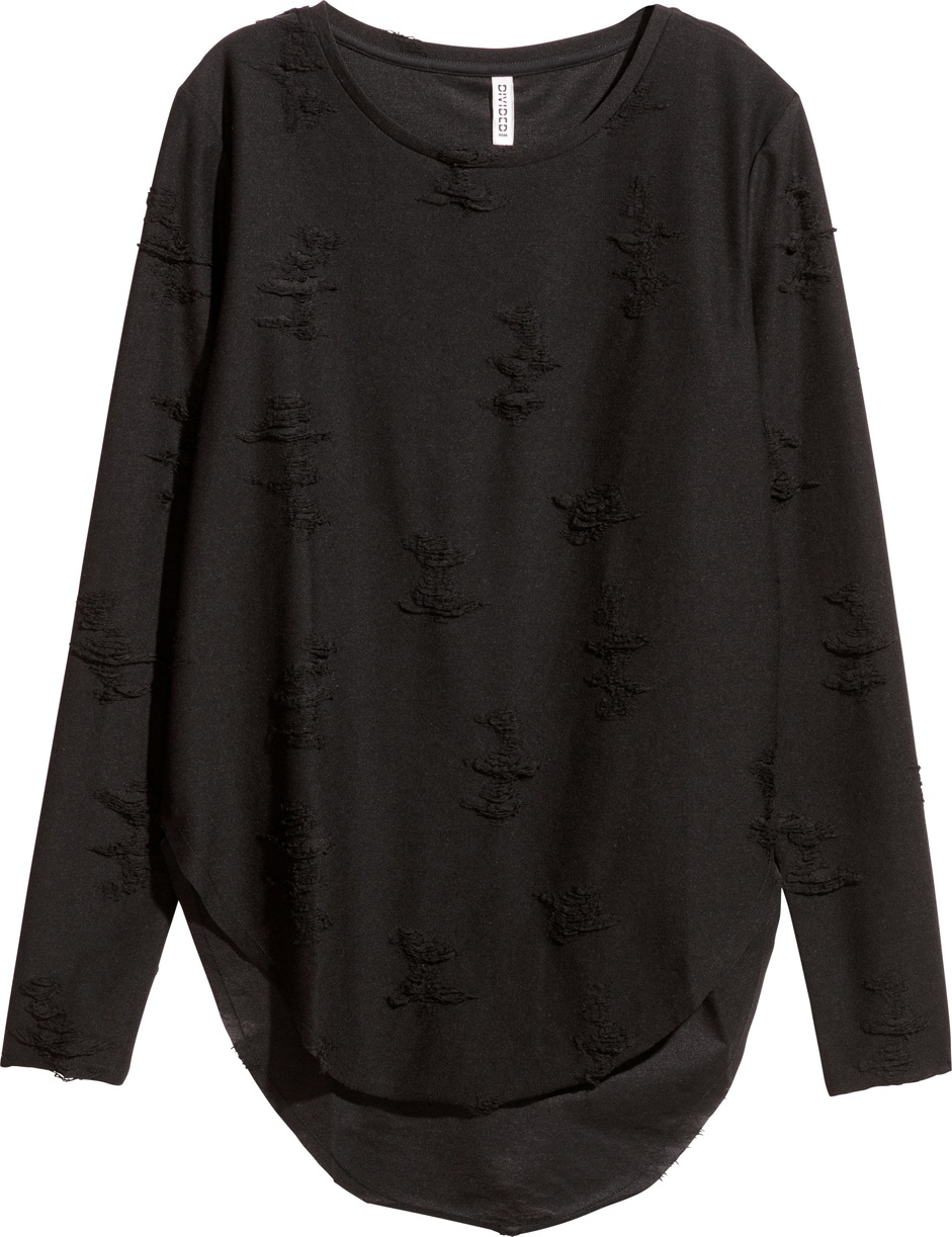 

Лонгслив H&M 0411013_01 XS Черный