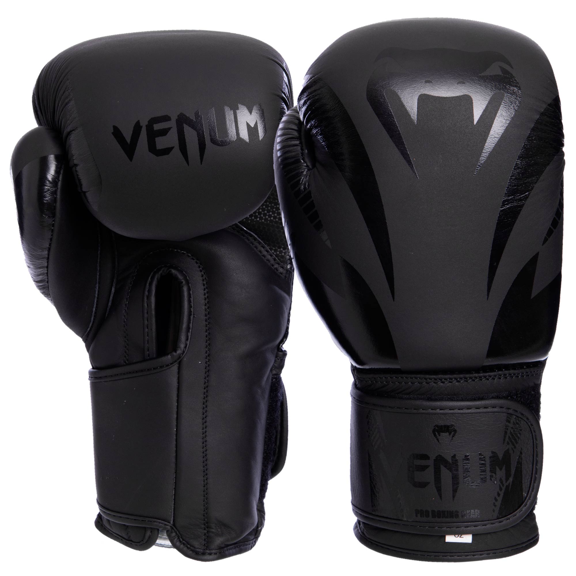 

Перчатки боксерские кожаные на липучке VNM IMPACT CLASSIC (чёрные), Размер 14oz