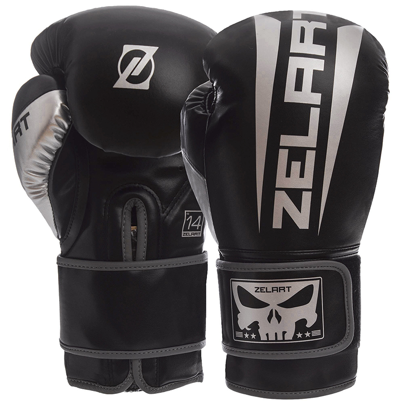 

Перчатки боксерские PU на липучке ZELART, Размер 14oz