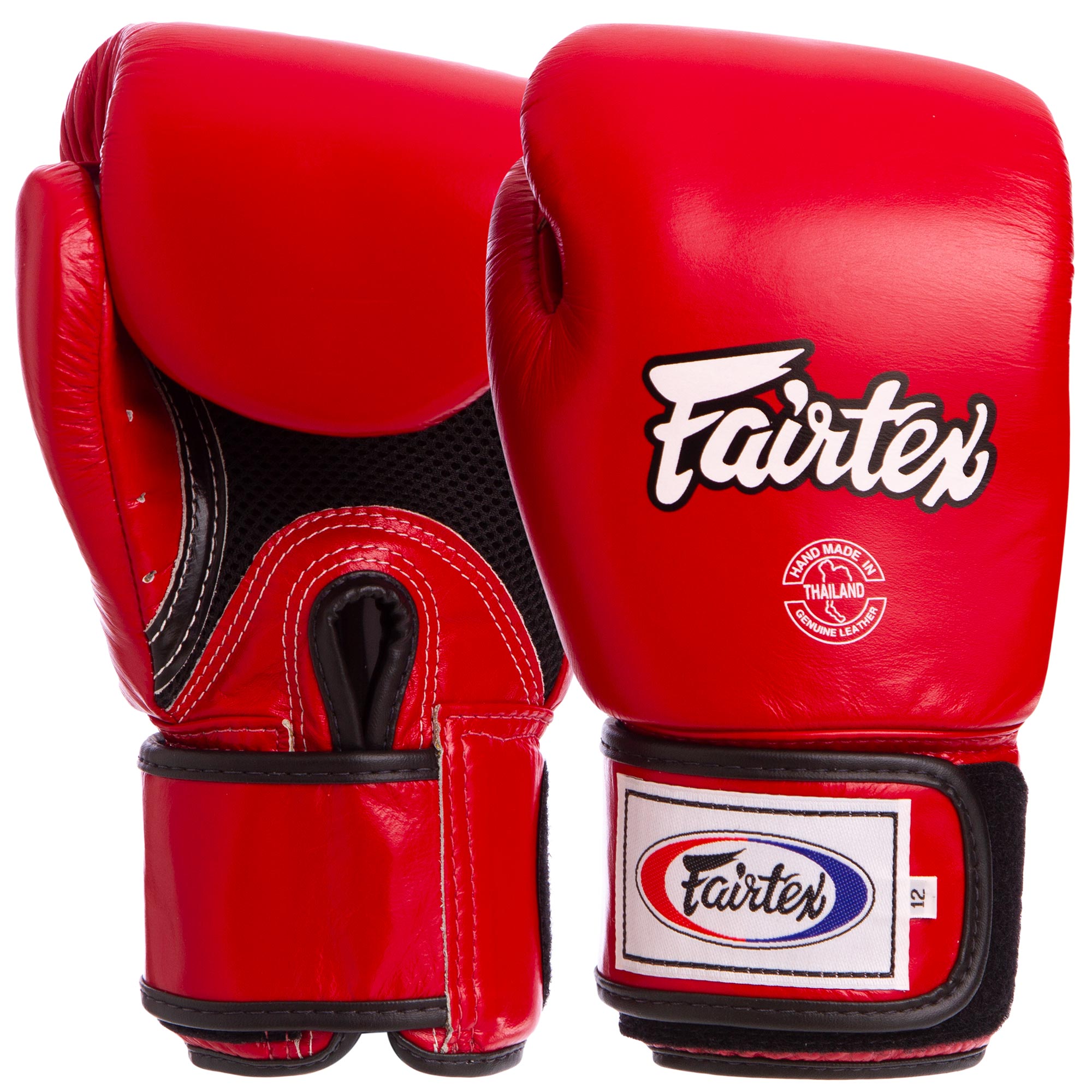 

Перчатки боксерские кожаные на липучке FAIRTEX красные, Размер 16oz