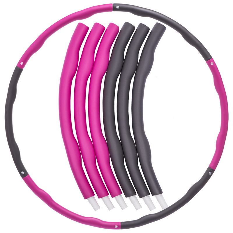 

Обруч массажный Hula Hoop двухцветный мягкий 100 см, 1,5 кг, Цвет Серый-Розовый