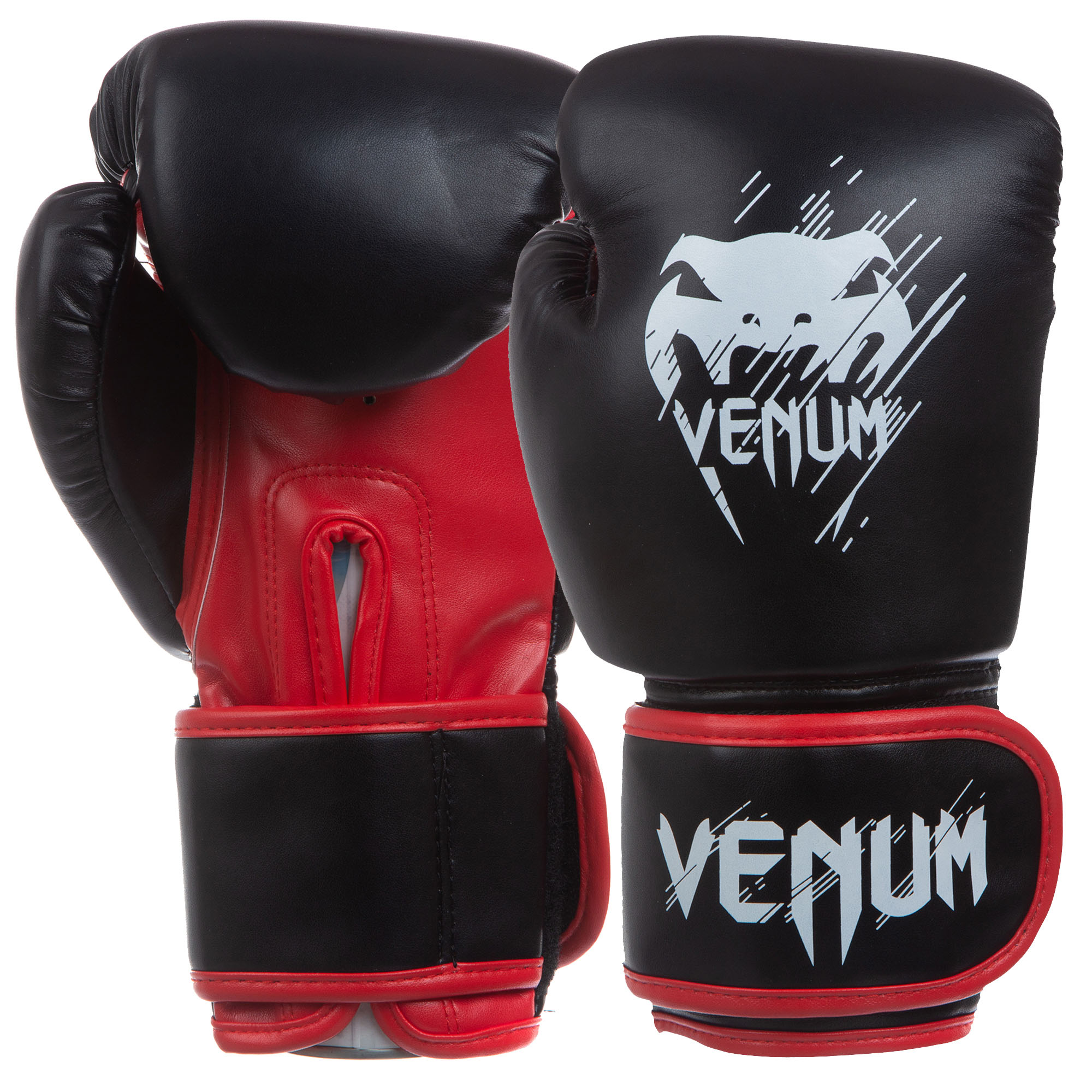 

Боксерские перчатки VNM на липучке чёрно-красные, Размер 12oz