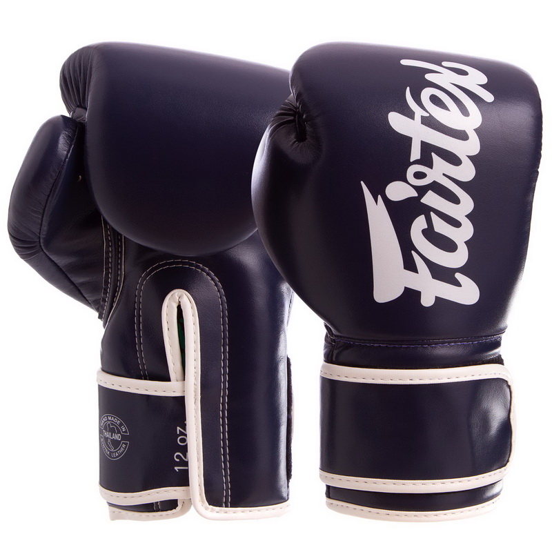 

Перчатки боксерские PU на липучке FAIRTEX синие, Размер 14oz