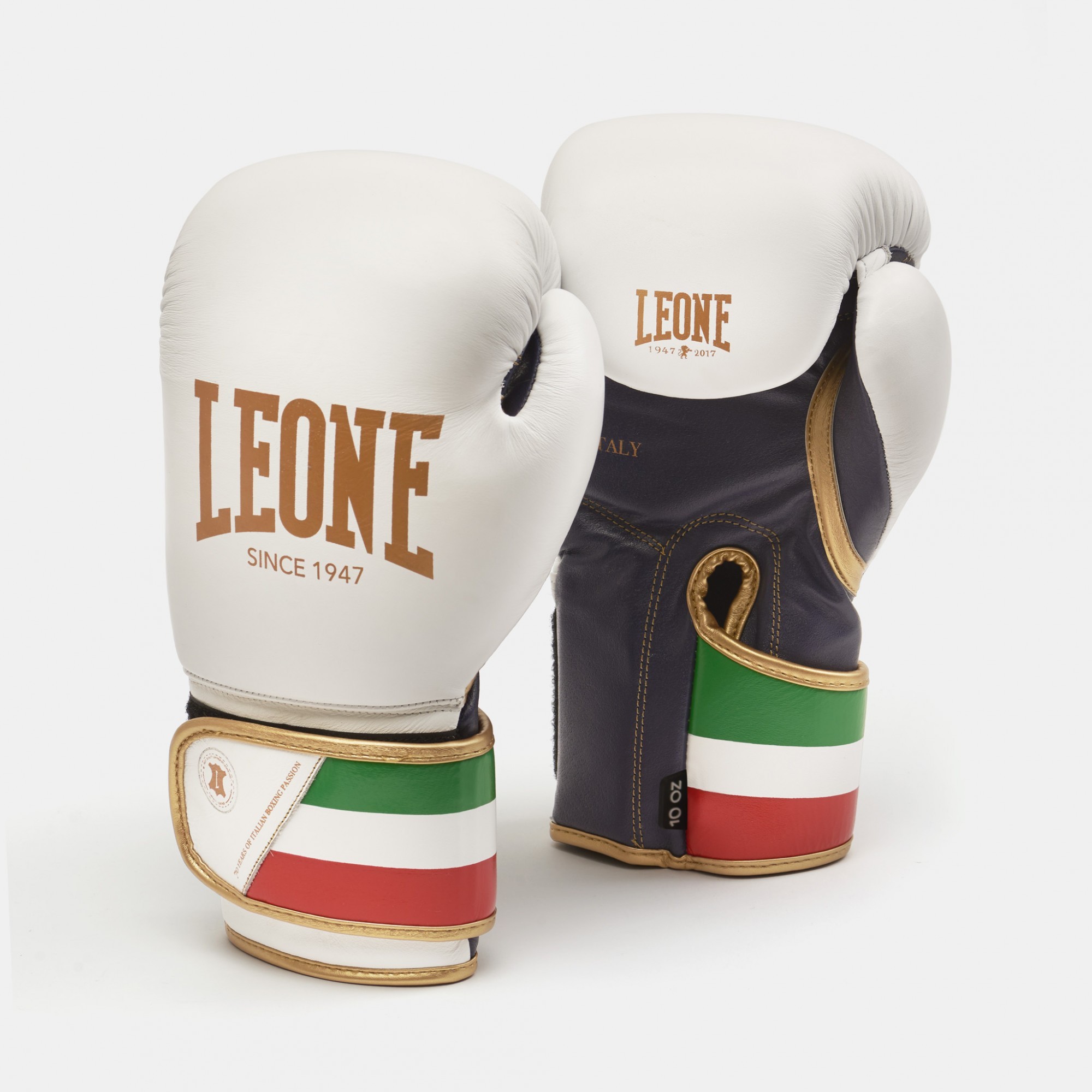

Боксерские перчатки Leone 1947 Italy 47 Boxing Gloves 10 унций Белый