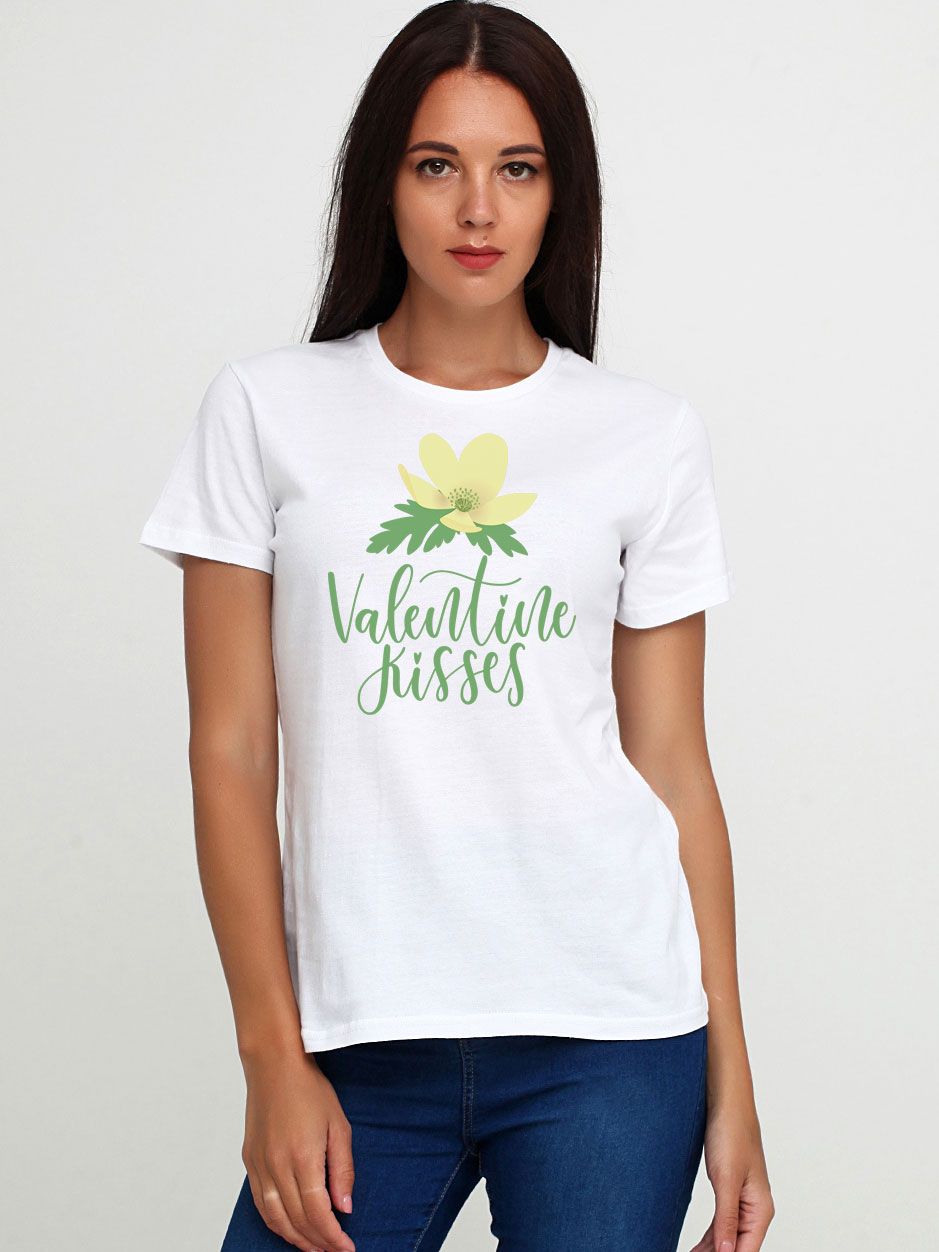 

Футболка Malta 18Ж425-17-Р1 Valentine Kisses ХL (48) Белая